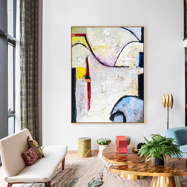 Abstract Painting – Original Wall Art – Large Oil & Acrylic Painting on Canvas – Modern Minimalist Contemporary Canvas Art – “No 6”