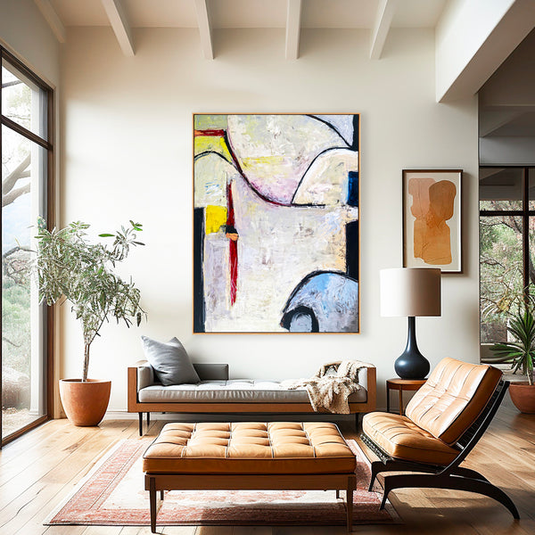 Abstract Painting – Original Wall Art – Large Oil & Acrylic Painting on Canvas – Modern Minimalist Contemporary Canvas Art – “No 6”