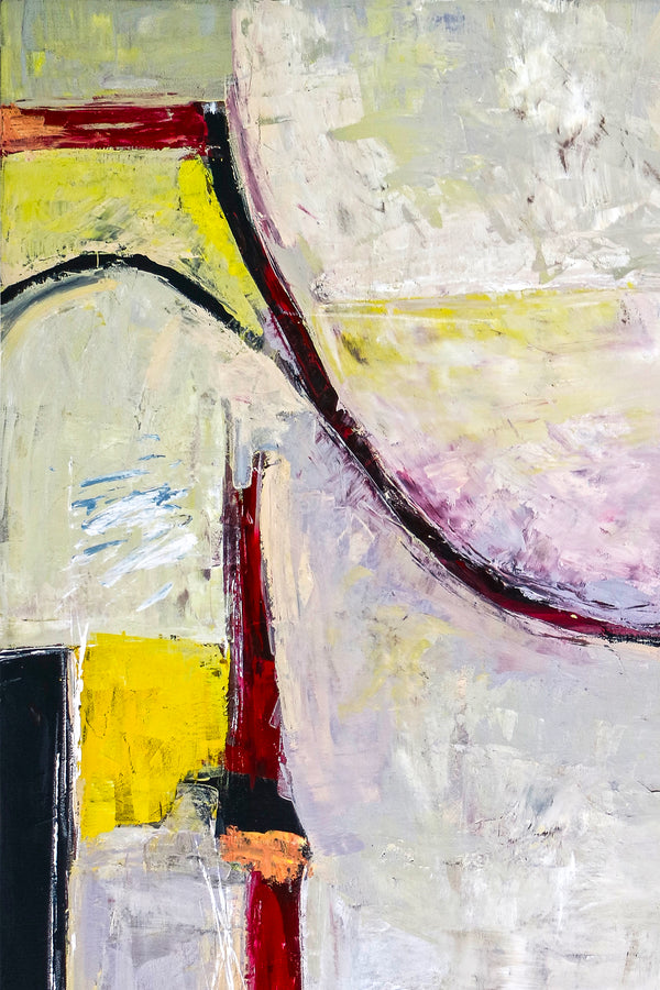 Abstract Painting – Original Wall Art – Large Oil & Acrylic Painting on Canvas – Modern Minimalist Contemporary Canvas Art – “No 6”