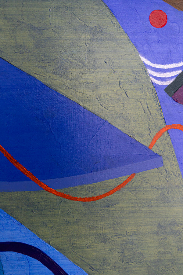 Abstract Painting – Original Wall Art – Oil & Acrylic on Canvas – Modern – Noctis Tacitae (24"x32")