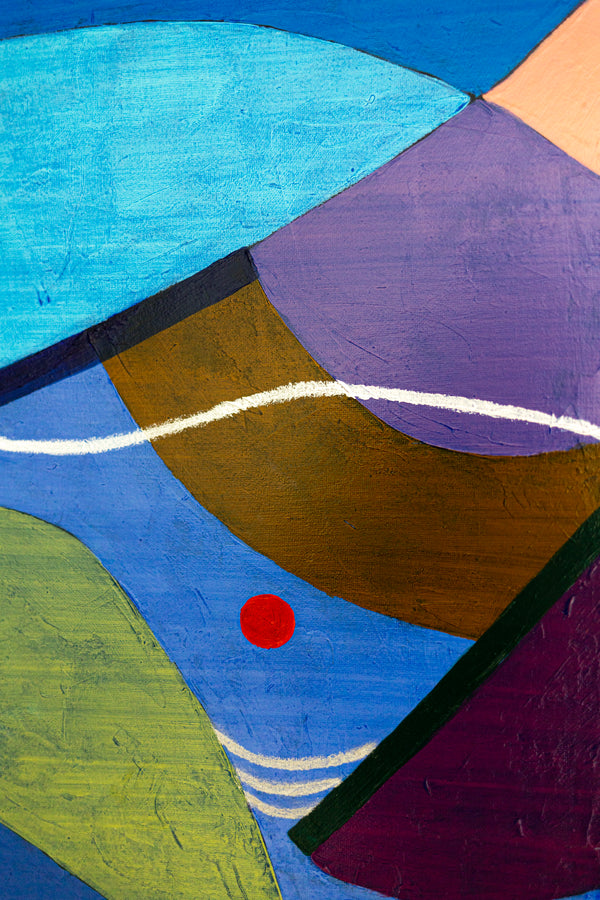 Abstract Painting – Original Wall Art – Oil & Acrylic on Canvas – Modern – Noctis Tacitae (24"x32")