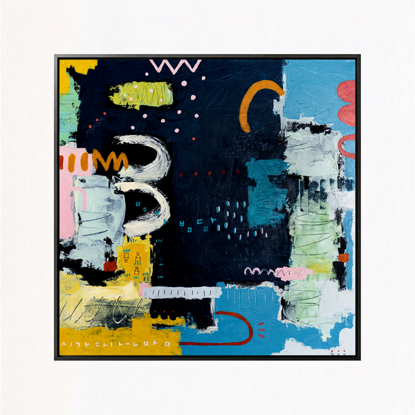 Abstract Painting – Original Wall Art – Oil & Acrylic on Canvas – Nox Poema (24"x24")