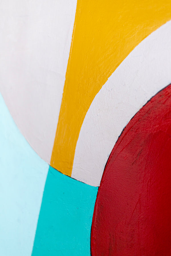 Abstract Geometric Painting – Original Wall Art – Oil & Acrylic on Canvas – Nox et Dies (20"x20")