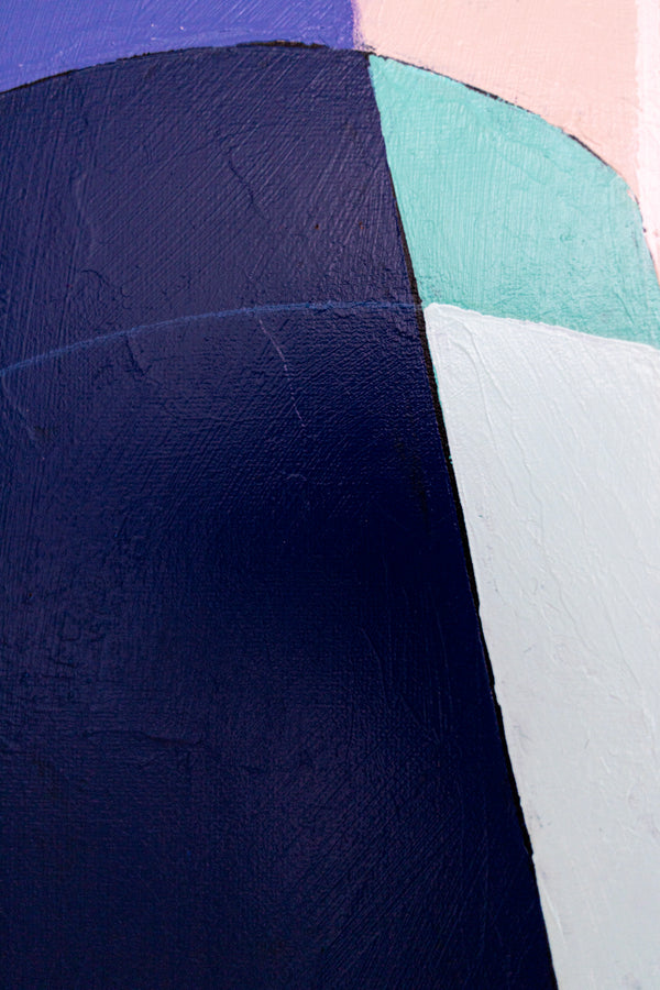 Abstract Geometric Painting – Original Wall Art – Oil & Acrylic on Canvas – Nox et Dies (20"x20")