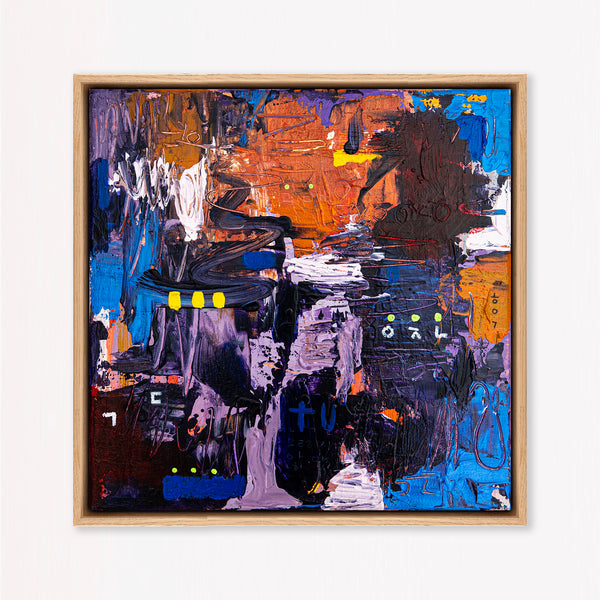 Abstract Painting Original, Expressionism in Modern Abstract Wall Art | O-tu II (12"x12")