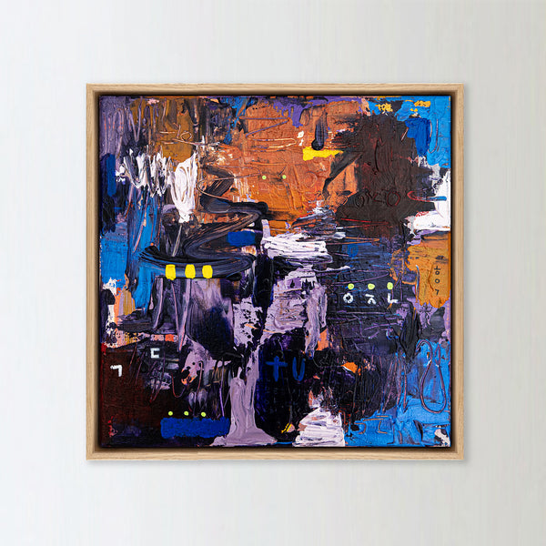 Abstract Painting Original, Expressionism in Modern Abstract Wall Art | O-tu II (12"x12")