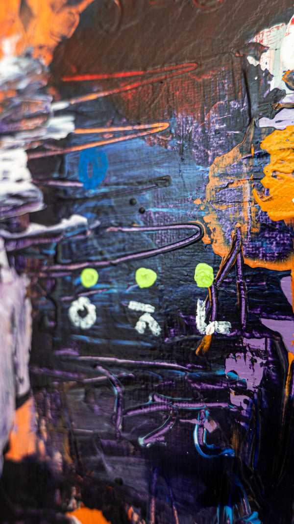 Abstract Painting Original, Expressionism in Modern Abstract Wall Art | O-tu II (12"x12")