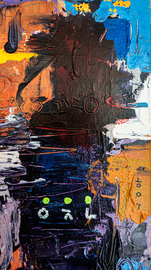 Abstract Painting Original, Expressionism in Modern Abstract Wall Art | O-tu II (12"x12")