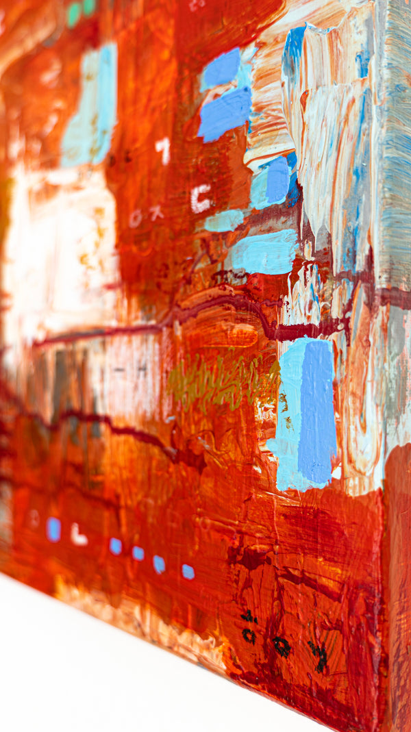 Abstract Painting Original, Expressionism in Modern Abstract Wall Art | O-tu I (12"x12")