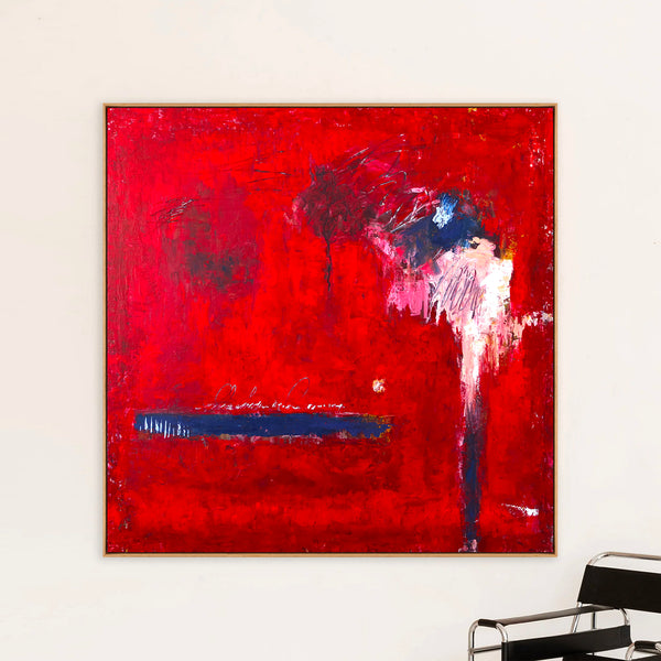 Abstract Painting – Original Wall Art – Large Oil & Acrylic Painting on Canvas – Modern Minimalist Contemporary Canvas Art – Of the Passion