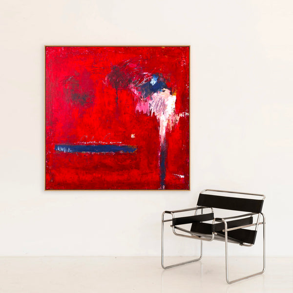 Abstract Painting – Original Wall Art – Large Oil & Acrylic Painting on Canvas – Modern Minimalist Contemporary Canvas Art – Of the Passion