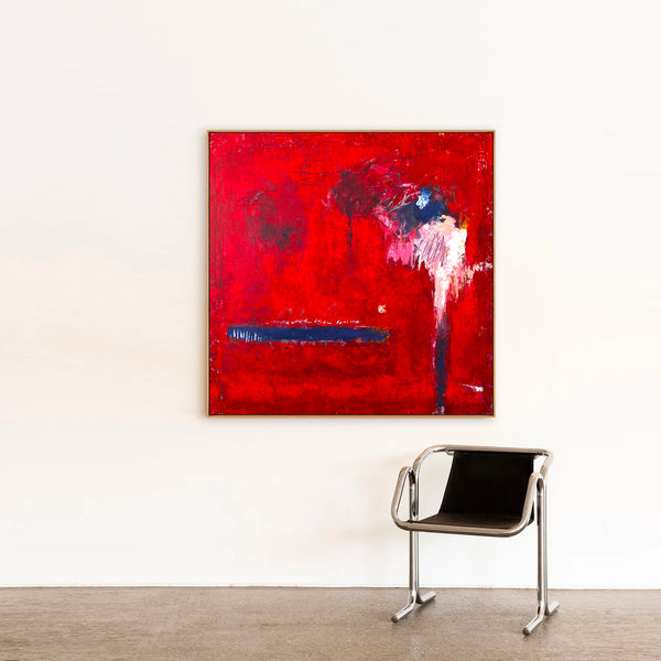 Abstract Painting – Original Wall Art – Large Oil & Acrylic Painting on Canvas – Modern Minimalist Contemporary Canvas Art – Of the Passion