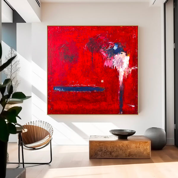 Abstract Painting – Original Wall Art – Large Oil & Acrylic Painting on Canvas – Modern Minimalist Contemporary Canvas Art – Of the Passion