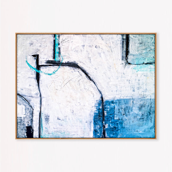 Abstract Painting – Original Wall Art – Large Oil & Acrylic Painting on Canvas – Modern Minimalist Contemporary Canvas Art – “Old Modern”