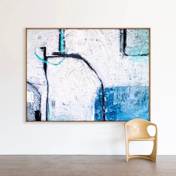 Abstract Painting – Original Wall Art – Large Oil & Acrylic Painting on Canvas – Modern Minimalist Contemporary Canvas Art – “Old Modern”