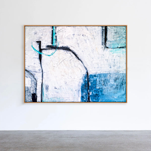 Abstract Painting – Original Wall Art – Large Oil & Acrylic Painting on Canvas – Modern Minimalist Contemporary Canvas Art – “Old Modern”