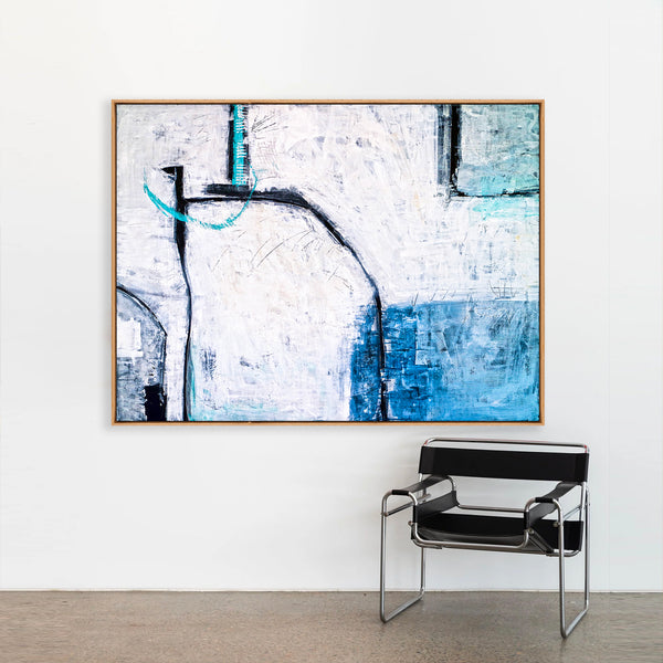 Abstract Painting – Original Wall Art – Large Oil & Acrylic Painting on Canvas – Modern Minimalist Contemporary Canvas Art – “Old Modern”
