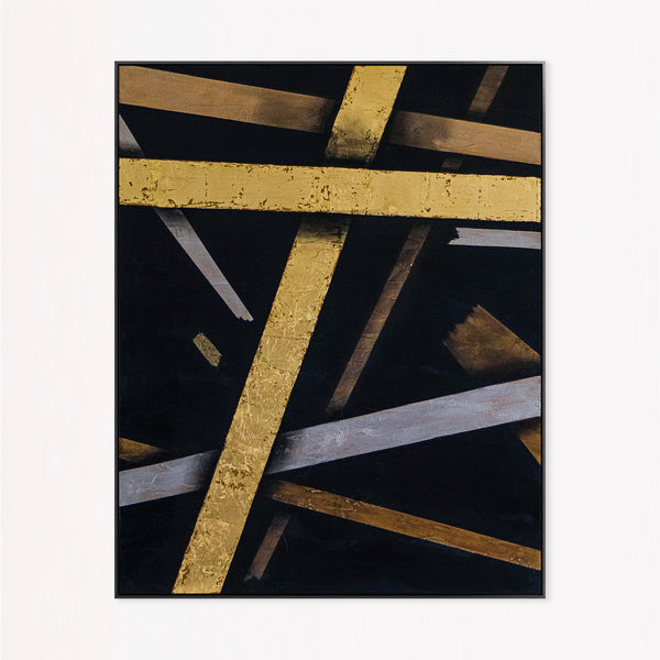 Abstract Painting – Original Wall Art – Large Oil & Acrylic Painting on Canvas – Modern Minimalist Contemporary Canvas Art – “Outro II”