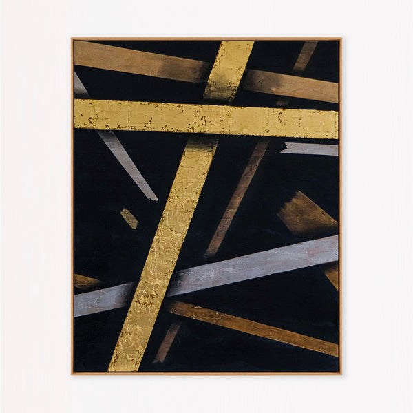 Abstract Painting – Original Wall Art – Large Oil & Acrylic Painting on Canvas – Modern Minimalist Contemporary Canvas Art – “Outro II”