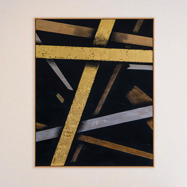 Abstract Painting – Original Wall Art – Large Oil & Acrylic Painting on Canvas – Modern Minimalist Contemporary Canvas Art – “Outro II”