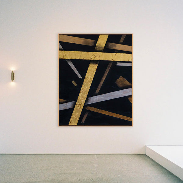 Abstract Painting – Original Wall Art – Large Oil & Acrylic Painting on Canvas – Modern Minimalist Contemporary Canvas Art – “Outro II”