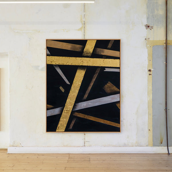 Abstract Painting – Original Wall Art – Large Oil & Acrylic Painting on Canvas – Modern Minimalist Contemporary Canvas Art – “Outro II”