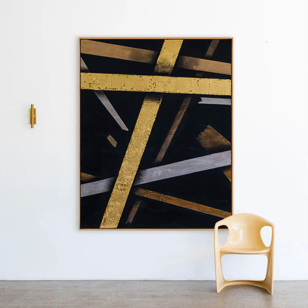 Abstract Painting – Original Wall Art – Large Oil & Acrylic Painting on Canvas – Modern Minimalist Contemporary Canvas Art – “Outro II”