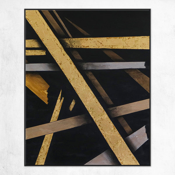 Exciting Fusion of Original Modern Abstract Painting, Canvas Art of Expressionism in Acrylic and Gold Leaf | Outro