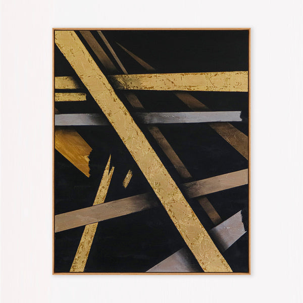 Abstract Painting – Original Wall Art – Large Oil & Acrylic Painting on Canvas – Modern Minimalist Contemporary Canvas Art – “Outro”