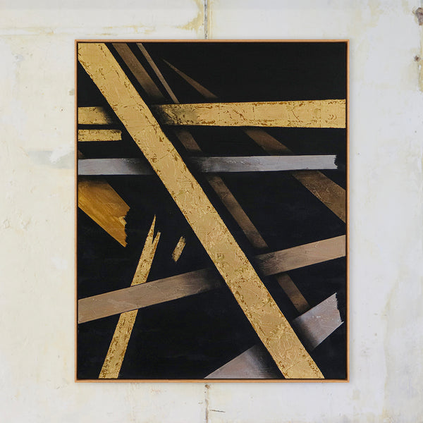 Abstract Painting – Original Wall Art – Large Oil & Acrylic Painting on Canvas – Modern Minimalist Contemporary Canvas Art – “Outro”
