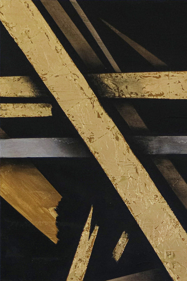 Abstract Painting – Original Wall Art – Large Oil & Acrylic Painting on Canvas – Modern Minimalist Contemporary Canvas Art – “Outro”