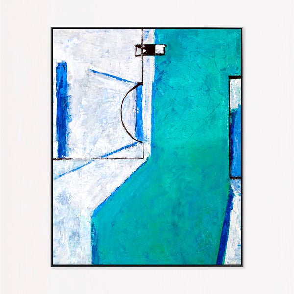 Abstract Painting – Original Wall Art – Large Oil & Acrylic Painting on Canvas – Modern Minimalist Canvas Art – “Out There (Vertical Ver.)”