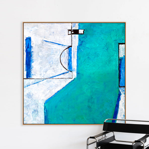 Abstract Painting – Original Wall Art – Large Oil & Acrylic Painting on Canvas – Modern Minimalist Contemporary Canvas Art – “Out There”