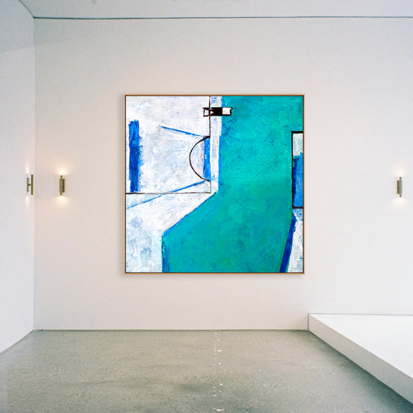 Abstract Painting – Original Wall Art – Large Oil & Acrylic Painting on Canvas – Modern Minimalist Contemporary Canvas Art – “Out There”