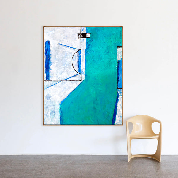 Abstract Painting – Original Wall Art – Large Oil & Acrylic Painting on Canvas – Modern Minimalist Canvas Art – “Out There (Vertical Ver.)”