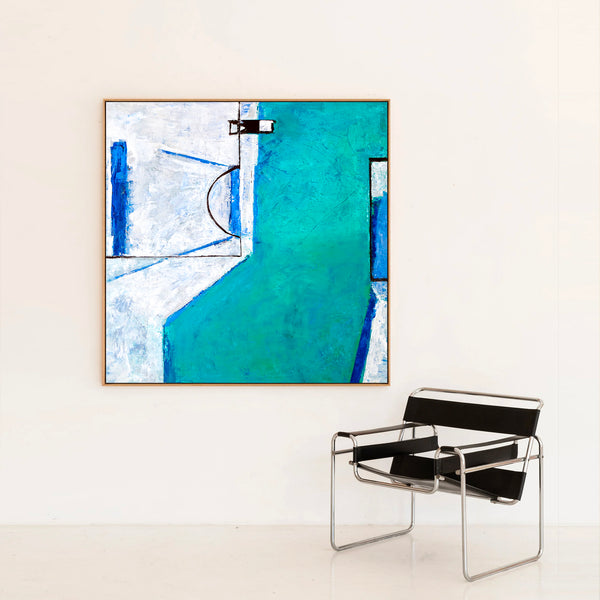 Abstract Painting – Original Wall Art – Large Oil & Acrylic Painting on Canvas – Modern Minimalist Contemporary Canvas Art – “Out There”