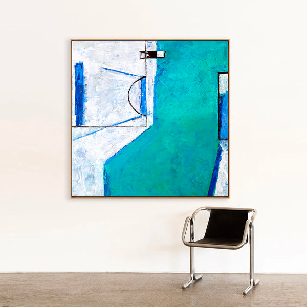 Abstract Painting – Original Wall Art – Large Oil & Acrylic Painting on Canvas – Modern Minimalist Contemporary Canvas Art – “Out There”