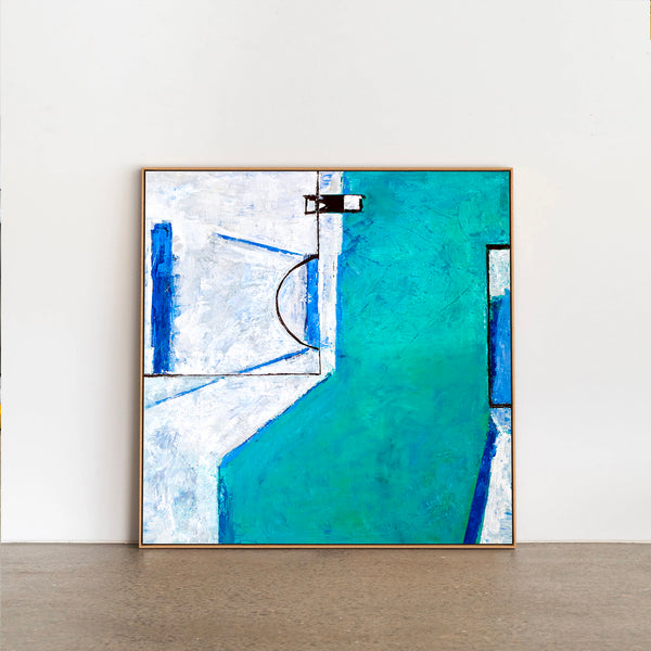 Abstract Painting – Original Wall Art – Large Oil & Acrylic Painting on Canvas – Modern Minimalist Contemporary Canvas Art – “Out There”