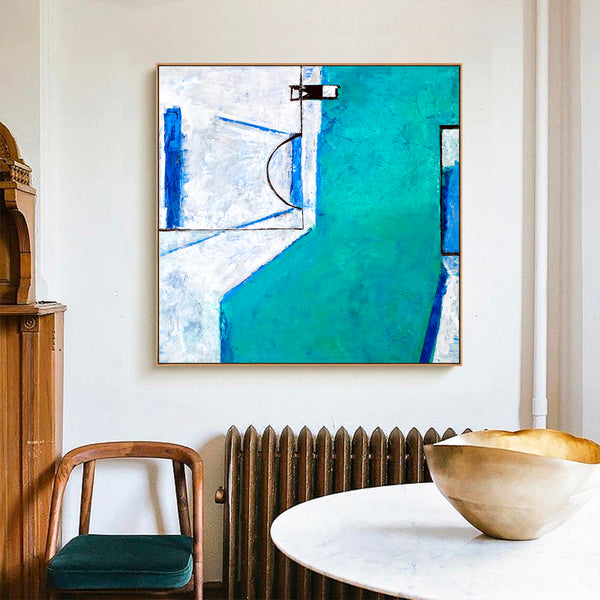 Abstract Painting – Original Wall Art – Large Oil & Acrylic Painting on Canvas – Modern Minimalist Contemporary Canvas Art – “Out There”
