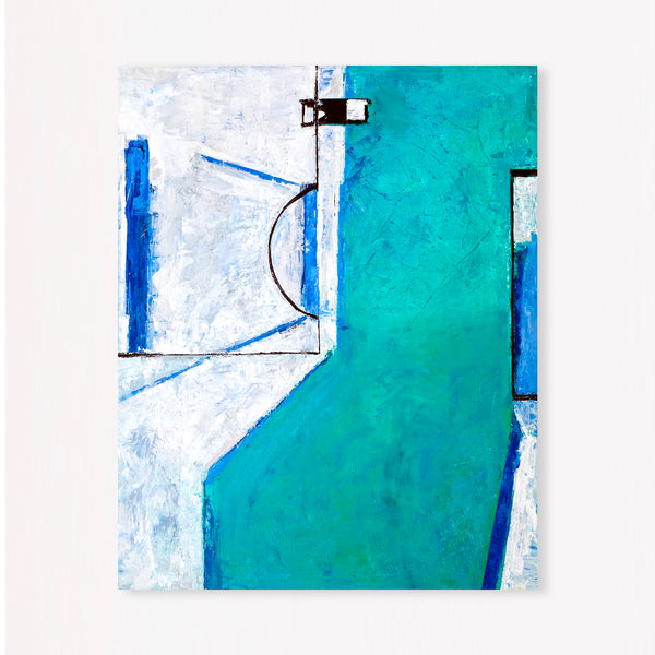 Abstract Painting – Original Wall Art – Large Oil & Acrylic Painting on Canvas – Modern Minimalist Canvas Art – “Out There (Vertical Ver.)”