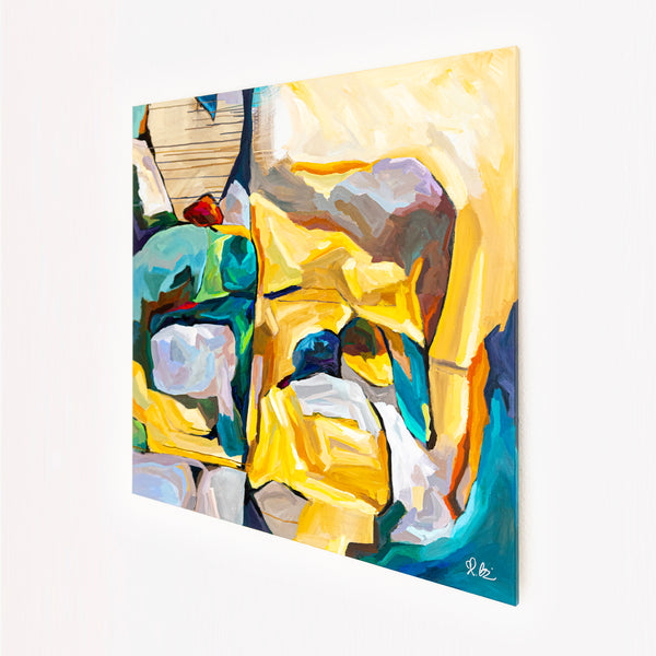 Abstract Painting - Original Wall Art – Large Oil & Acrylic on Canvas – Minimalist Abstract Wall Art – Painterly Sense (40"x40" | 101x101cm)