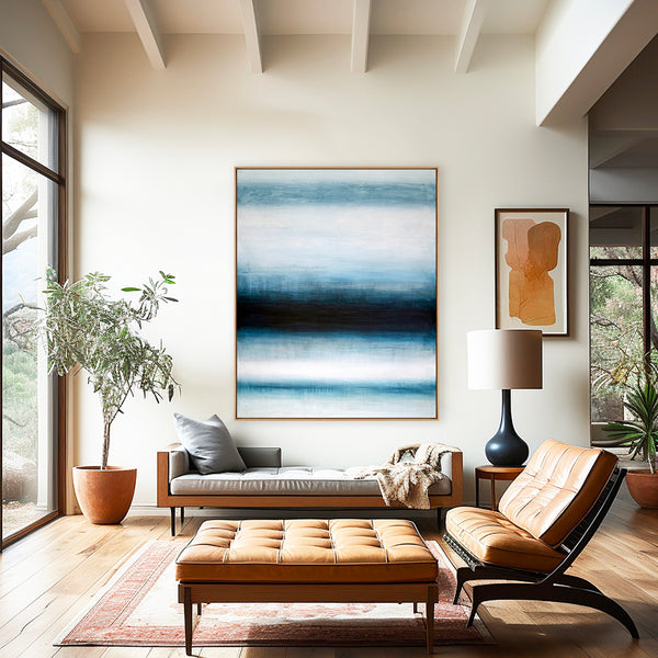 Abstract Painting – Original Wall Art – Large Oil & Acrylic Painting on Canvas – Modern Minimalist Contemporary Canvas Art – “Perception”