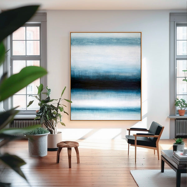 Abstract Painting – Original Wall Art – Large Oil & Acrylic Painting on Canvas – Modern Minimalist Contemporary Canvas Art – “Perception”