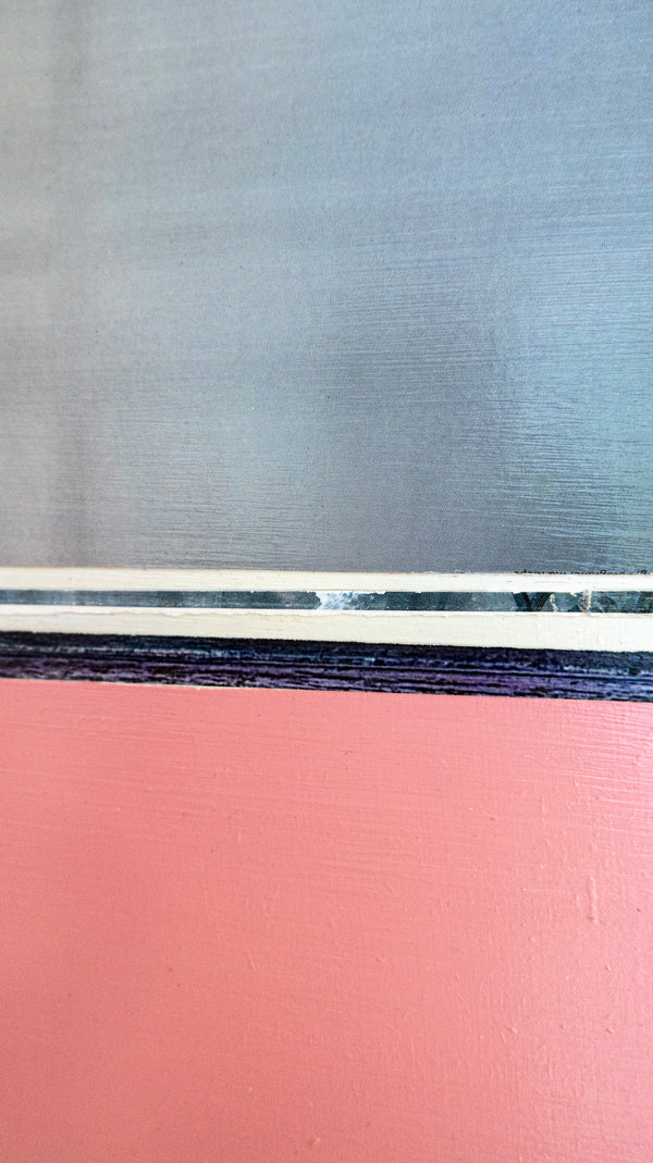 Abstract Painting – Original Wall Art – Acrylic, Oil & Mixed Media on Wood – Modern Pink Textured Painting – "Pinkray" – 10"x10" (25x25cm)