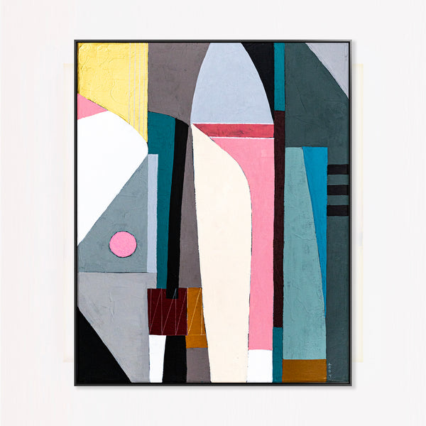 Serene Neutral Minimalist Abstract Wall Art — Original Oil Painting, Textured Canvas — "Quies"