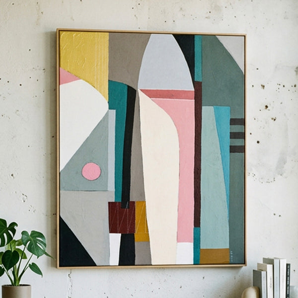 Serene Neutral Minimalist Abstract Wall Art — Original Oil Painting, Textured Canvas — "Quies"