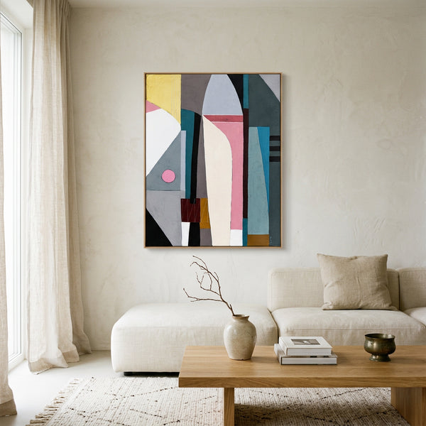 Serene Neutral Minimalist Abstract Wall Art — Original Oil Painting, Textured Canvas — "Quies"