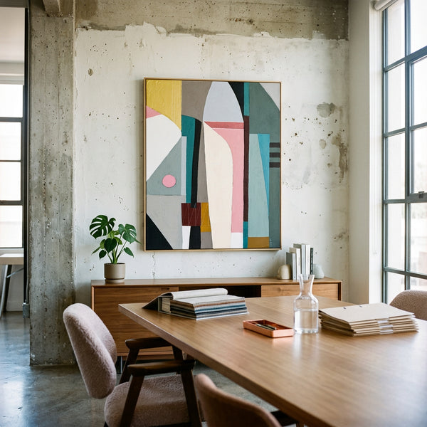 Serene Neutral Minimalist Abstract Wall Art — Original Oil Painting, Textured Canvas — "Quies"