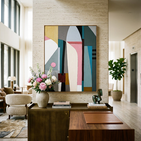 Serene Neutral Minimalist Abstract Wall Art — Original Oil Painting, Textured Canvas — "Quies"