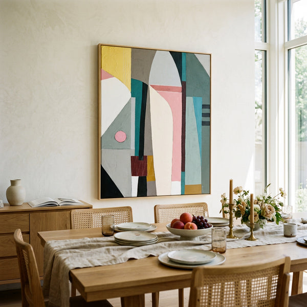 Serene Neutral Minimalist Abstract Wall Art — Original Oil Painting, Textured Canvas — "Quies"